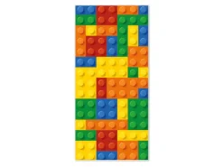 Banjado Pinnwände^Magnettafel 37x78cm Magnetwand Weiß Aus Metall Magnetpinnwand Pinnwand Inkl. 4 Magnete Motiv Bausteine