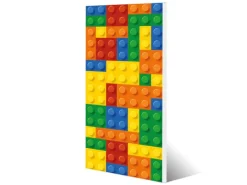 Banjado Pinnwände^Magnettafel 37x78cm Magnetwand Weiß Aus Metall Magnetpinnwand Pinnwand Inkl. 4 Magnete Motiv Bausteine