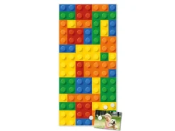 Banjado Pinnwände^Magnettafel 37x78cm Magnetwand Weiß Aus Metall Magnetpinnwand Pinnwand Inkl. 4 Magnete Motiv Bausteine