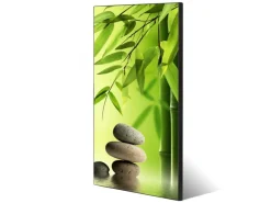 Banjado Pinnwände^Magnettafel 37x78cm Magnetwand Schwarz Aus Metall Magnetpinnwand Pinnwand Inkl. 4 Magnete Motiv Innere Ruhe