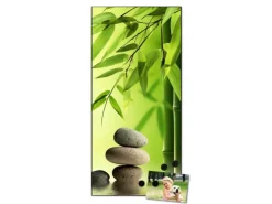 Banjado Pinnwände^Magnettafel 37x78cm Magnetwand Schwarz Aus Metall Magnetpinnwand Pinnwand Inkl. 4 Magnete Motiv Innere Ruhe