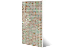 Banjado Pinnwände^Magnettafel 37x78cm Magnetwand Weiß Aus Metall Magnetpinnwand Pinnwand Inkl. 4 Magnete Motiv Grüne Fliesen