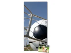 Banjado Pinnwände^Magnettafel 37x78cm Magnetwand Schwarz Aus Metall Magnetpinnwand Pinnwand Inkl. 4 Magnete Motiv Fußball