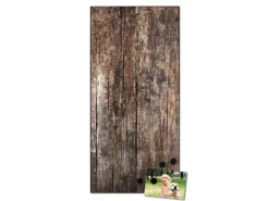 Banjado Magnettafel 37x78cm Magnetwand Schwarz Aus Metall Magnetpinnwand Pinnwand Inkl. 4 Magnete Motiv Altes Holz