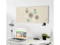 Banjado Magnettafel 78x37cm Magnetwand Weiß Aus Metall Magnetpinnwand Pinnwand Inkl. 4 Magnete Motiv Kugelfontänen