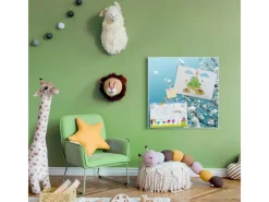 Banjado Pinnwände^Magnettafel 50x50cm Magnetwand Weiß Aus Metall Magnetpinnwand Pinnwand Inkl. 4 Magnete Motiv Weiße Kirschblüten