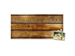 Banjado Pinnwände^Magnettafel 78x37cm Magnetwand Weiß Aus Metall Magnetpinnwand Pinnwand Inkl. 4 Magnete Motiv Holzbretter
