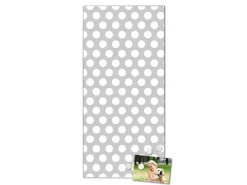 Banjado Pinnwände^Magnettafel 37x78cm Magnetwand Silber Aus Metall Magnetpinnwand Pinnwand Inkl. 4 Magnete Motiv Punkte Grau