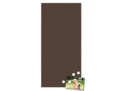 Banjado Pinnwände^Magnettafel 37x78cm Magnetwand Weiß Aus Metall Magnetpinnwand Pinnwand Inkl. 4 Magnete Motiv Schokobraun