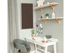 Banjado Pinnwände^Magnettafel 37x78cm Magnetwand Weiß Aus Metall Magnetpinnwand Pinnwand Inkl. 4 Magnete Motiv Schokobraun