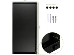 Banjado Pinnwände^Magnettafel 37x78cm Magnetwand Schwarz Aus Metall Magnetpinnwand Pinnwand Inkl. 4 Magnete Motiv Eichhörnchen