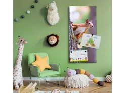 Banjado Pinnwände^Magnettafel 37x78cm Magnetwand Schwarz Aus Metall Magnetpinnwand Pinnwand Inkl. 4 Magnete Motiv Eichhörnchen