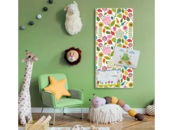 Banjado Magnettafel 37x78cm Magnetwand Weiß Aus Metall Magnetpinnwand Pinnwand Inkl. 4 Magnete Motiv Rosa Kelch Hell