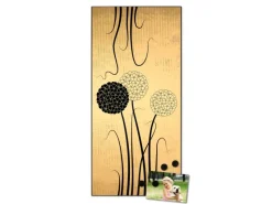 Banjado Wanddekoration|Pinnwände^Magnettafel 37x78cm Magnetwand Schwarz Aus Metall Magnetpinnwand Pinnwand Inkl. 4 Magnete Motiv Zwiebel Vintage