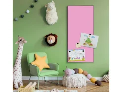 Banjado Pinnwände^Magnettafel 37x78cm Magnetwand Schwarz Aus Metall Magnetpinnwand Pinnwand Inkl. 4 Magnete Motiv Rose