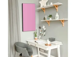 Banjado Pinnwände^Magnettafel 37x78cm Magnetwand Schwarz Aus Metall Magnetpinnwand Pinnwand Inkl. 4 Magnete Motiv Rose