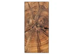 Banjado Wanddekoration|Pinnwände^Magnettafel 37x78cm Magnetwand Schwarz Aus Metall Magnetpinnwand Pinnwand Inkl. 4 Magnete Motiv Jahresringe