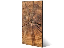 Banjado Wanddekoration|Pinnwände^Magnettafel 37x78cm Magnetwand Schwarz Aus Metall Magnetpinnwand Pinnwand Inkl. 4 Magnete Motiv Jahresringe