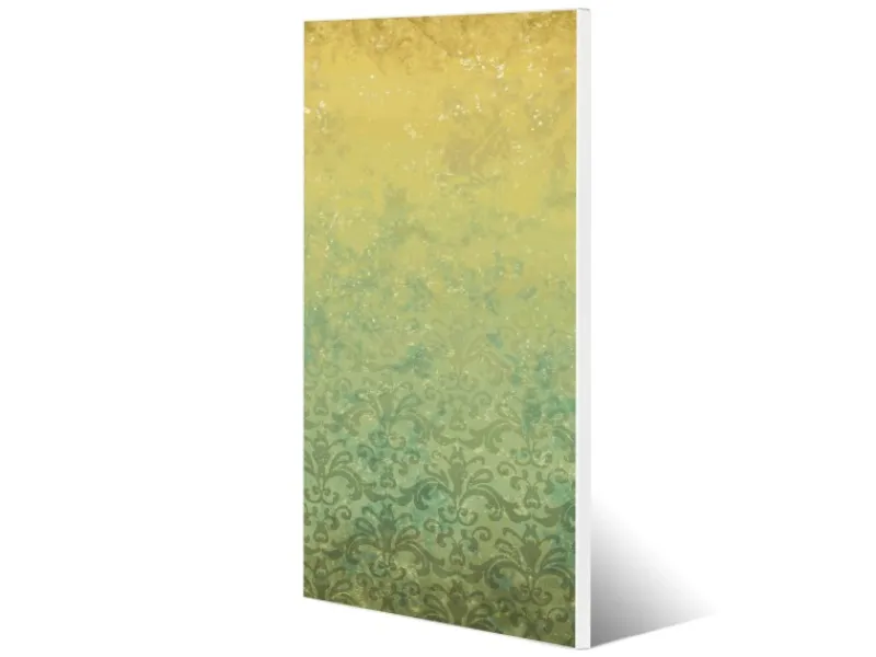 Banjado Pinnwände^Magnettafel 37x78cm Magnetwand Weiß Aus Metall Magnetpinnwand Pinnwand Inkl. 4 Magnete Motiv Vintage Messing