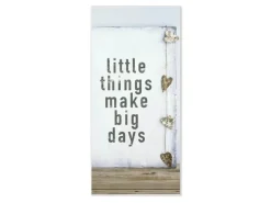 Banjado Pinnwände^Magnettafel 37x78cm Magnetwand Weiß Aus Metall Magnetpinnwand Pinnwand Inkl. 4 Magnete Motiv Little Things