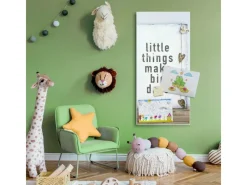 Banjado Pinnwände^Magnettafel 37x78cm Magnetwand Weiß Aus Metall Magnetpinnwand Pinnwand Inkl. 4 Magnete Motiv Little Things