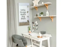 Banjado Pinnwände^Magnettafel 37x78cm Magnetwand Weiß Aus Metall Magnetpinnwand Pinnwand Inkl. 4 Magnete Motiv Little Things