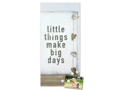 Banjado Pinnwände^Magnettafel 37x78cm Magnetwand Weiß Aus Metall Magnetpinnwand Pinnwand Inkl. 4 Magnete Motiv Little Things