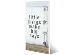 Banjado Pinnwände^Magnettafel 37x78cm Magnetwand Weiß Aus Metall Magnetpinnwand Pinnwand Inkl. 4 Magnete Motiv Little Things