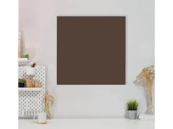 Banjado Pinnwände^Magnettafel 50x50cm Magnetwand Weiß Aus Metall Magnetpinnwand Pinnwand Inkl. 4 Magnete Motiv Schokobraun