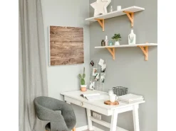 Banjado Magnettafel 50x50cm Magnetwand Weiß Aus Metall Magnetpinnwand Pinnwand Inkl. 4 Magnete Motiv Maserung