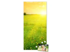 Banjado Pinnwände^Magnettafel 37x78cm Magnetwand Weiß Aus Metall Magnetpinnwand Pinnwand Inkl. 4 Magnete Motiv Guten Morgen 2