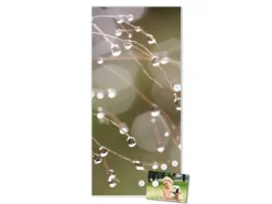 Banjado Magnettafel 37x78cm Magnetwand Weiß Aus Metall Magnetpinnwand Pinnwand Inkl. 4 Magnete Motiv Tau Auf Zweigen