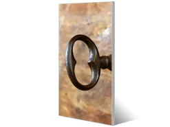 Banjado Pinnwände^Magnettafel 37x78cm Magnetwand Silber Aus Metall Magnetpinnwand Pinnwand Inkl. 4 Magnete Motiv Schlüssel