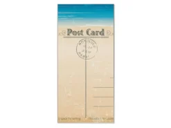 Banjado Pinnwände^Magnettafel 37x78cm Magnetwand Silber Aus Metall Magnetpinnwand Pinnwand Inkl. 4 Magnete Motiv Postkarte