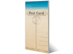 Banjado Pinnwände^Magnettafel 37x78cm Magnetwand Silber Aus Metall Magnetpinnwand Pinnwand Inkl. 4 Magnete Motiv Postkarte