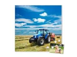 Banjado Pinnwände^Magnettafel 50x50cm Magnetwand Weiß Aus Metall Magnetpinnwand Pinnwand Inkl. 4 Magnete Motiv Traktor