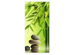 Banjado Pinnwände^Magnettafel 37x78cm Magnetwand Weiß Aus Metall Magnetpinnwand Pinnwand Inkl. 4 Magnete Motiv Innere Ruhe