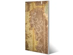 Banjado Pinnwände^Magnettafel 37x78cm Magnetwand Silber Aus Metall Magnetpinnwand Pinnwand Inkl. 4 Magnete Motiv Alte Tapeten