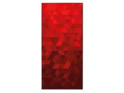 Banjado Pinnwände^Magnettafel 37x78cm Magnetwand Schwarz Aus Metall Magnetpinnwand Pinnwand Inkl. 4 Magnete Motiv Dreiecke Rot