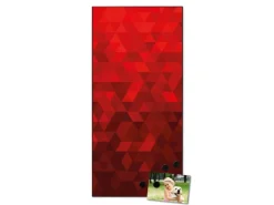 Banjado Pinnwände^Magnettafel 37x78cm Magnetwand Schwarz Aus Metall Magnetpinnwand Pinnwand Inkl. 4 Magnete Motiv Dreiecke Rot