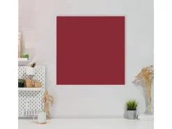 Banjado Pinnwände^Magnettafel 50x50cm Magnetwand Weiß Aus Metall Magnetpinnwand Pinnwand Inkl. 4 Magnete Motiv Burgund