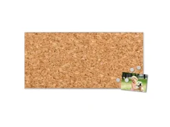 Banjado Magnettafel 78x37cm Magnetwand Silber Aus Metall Magnetpinnwand Pinnwand Inkl. 4 Magnete Motiv Kork