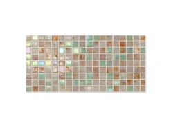 Banjado Wanddekoration^Magnettafel 78x37cm Magnetwand Weiß Aus Metall Magnetpinnwand Pinnwand Inkl. 4 Magnete Motiv Grüne Fliesen