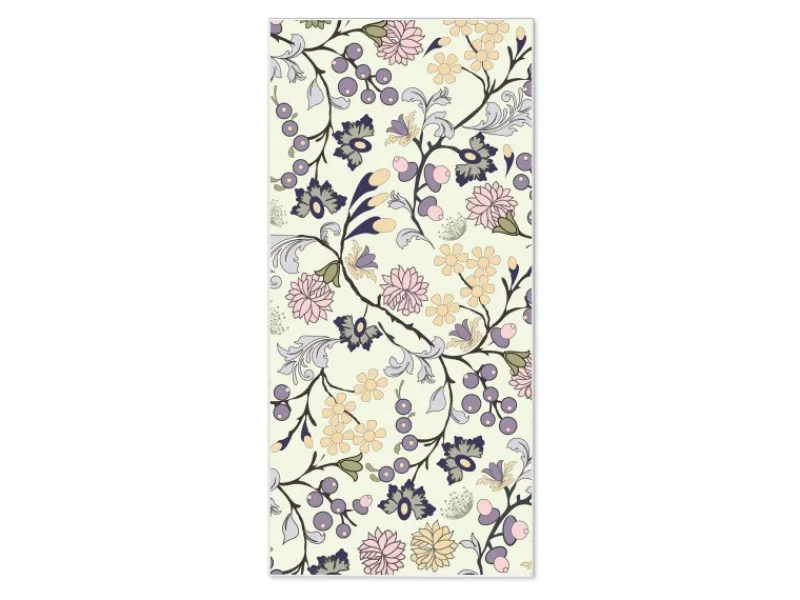 Banjado Magnettafel 37x78cm Magnetwand Weiß Aus Metall Magnetpinnwand Pinnwand Inkl. 4 Magnete Motiv Florale Tapete