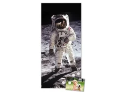 Banjado Pinnwände^Magnettafel 37x78cm Magnetwand Weiß Aus Metall Magnetpinnwand Pinnwand Inkl. 4 Magnete Motiv Astronaut