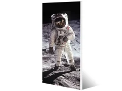 Banjado Pinnwände^Magnettafel 37x78cm Magnetwand Weiß Aus Metall Magnetpinnwand Pinnwand Inkl. 4 Magnete Motiv Astronaut