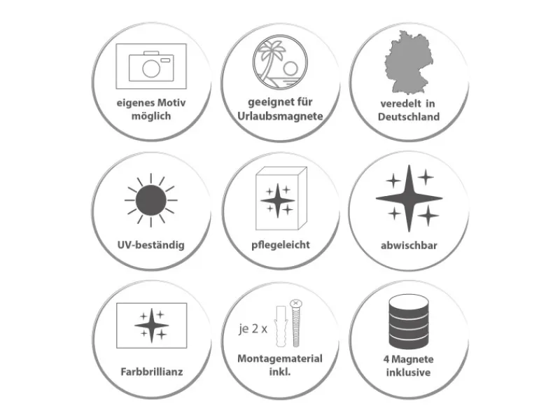 Banjado Magnettafel 50x50cm Magnetwand Weiß Aus Metall Magnetpinnwand Pinnwand Inkl. 4 Magnete Motiv Bretter