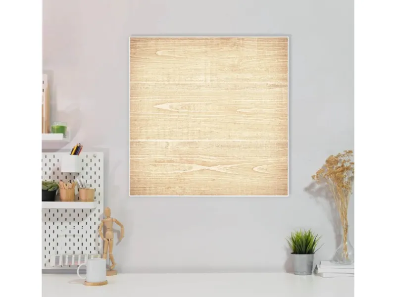 Banjado Magnettafel 50x50cm Magnetwand Weiß Aus Metall Magnetpinnwand Pinnwand Inkl. 4 Magnete Motiv Bretter