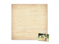 Banjado Magnettafel 50x50cm Magnetwand Weiß Aus Metall Magnetpinnwand Pinnwand Inkl. 4 Magnete Motiv Bretter