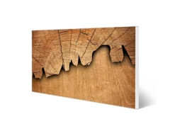 Banjado Pinnwände^Magnettafel 78x37cm Magnetwand Weiß Aus Metall Magnetpinnwand Pinnwand Inkl. 4 Magnete Motiv Baumscheibe